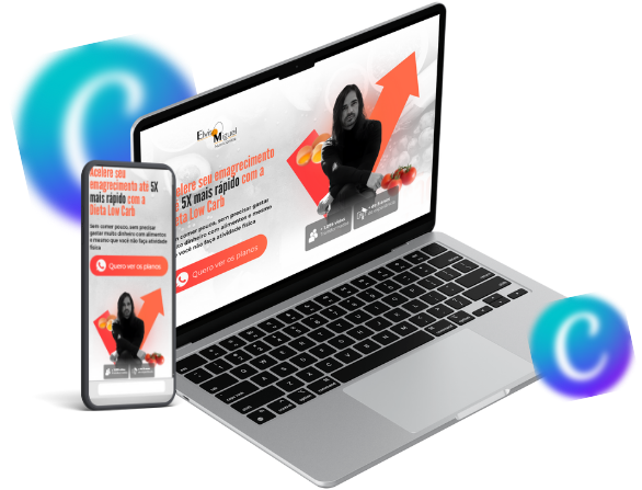 Bônus 1: Páginas de vendas prontas e editáveis no Canva.